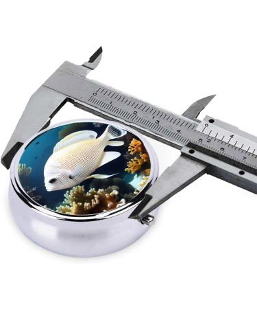 White-Golden Round Pill Box Organizer - 3 Compartments for Travel & Purse | Portable Pill Storage Solutions - Buy Online on GoSupps.com