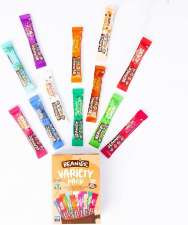 Beanies Flavored Coffee Variety Pack - 144 Individual Sachets 2kcal per Serving Gluten-Free Sugar-Free Vegan Instant Coffee 12 Sachets x 12 Pack with FREE-150 SUGAR SACHETS  - Buy Online on GoSupps.com