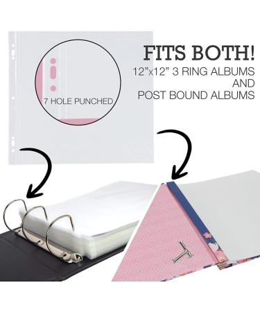 Samsill 12x12 Scrapbook Expansion Refill Pages - 40 Pack Super Heavyweight Clear | Fits Post Bound & 3 Ring Albums | Archival Safe, Acid-Free - Buy Online on GoSupps.com