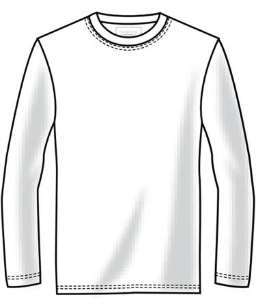 Work Wear Professionals Men's Underscrub T-Shirt - Long Sleeve, Crew Neck, Large Pewter | WW700 - Buy Online on GoSupps.com