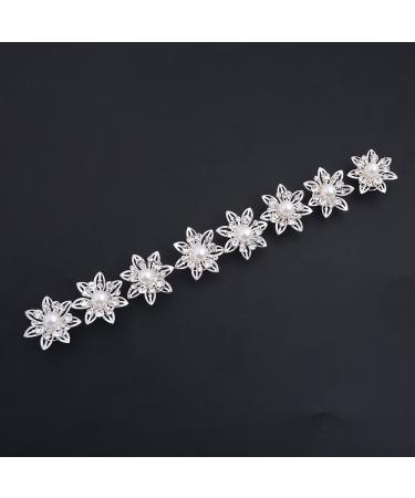 Yantu 10 Pcs Crystal Flower Hair Pins - Women's Swirl Twists Coils Spirals Clips - Buy Online on GoSupps.com