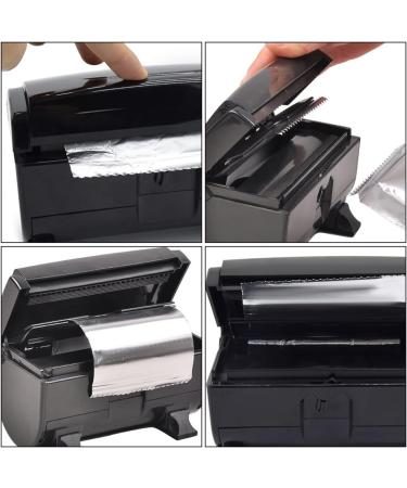 FRCOLOR 1pc Tin Foil Hairdressing Supplies Foil Nail Foil Dispenser Nail Beauty Hairdressing Foil Cutting Tool Automatic Abs Environmental Protection Material Black 17x9cm - Buy Online on GoSupps.com
