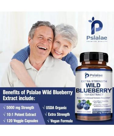Wild Blueberry Whole Fruit Extract 5000mg (120 Capsules) 10:1 Strength Antioxidant Extract - Buy Online on GoSupps.com