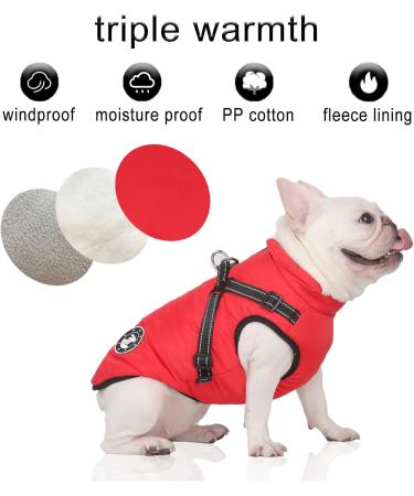 Buy Waterproof Dog Jacket - Cozy Winter Coat for Small Medium & Large Dogs - Perfect for Labrador Chihuahua Dachshund & French Bulldog (Size M Red) - Buy Online on GoSupps.com