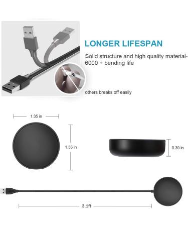 Samsung Watch Charger: USB Replacement for Galaxy Watch 5/4 - Compatible with Galaxy Watch 5/4/3/Active 2/1 - 1 Pack Charger Dock - Buy Online on GoSupps.com