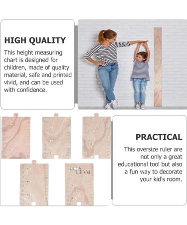 5Pcs Wooden Growth Chart Children's Height Ruler Wall Hanging Height Baby Height Charts Height Ruler Milestone Markers Light House Decorations For Home 40-180cm - Buy Online on GoSupps.com