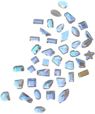 FEIlei 100Pcs Mixed Glass Crystal Hybrid Diamond Rhinestones Nail Art Decorations Drop Rhombus Flatback Stones 3D Gems - Buy Online on GoSupps.com