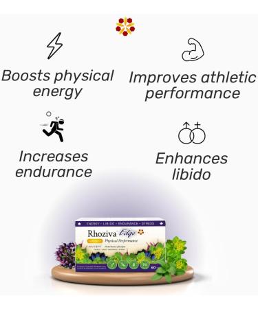 Rhoziva Edge - Horny Goat Weed Siberian Ginseng Maca Powder Rhodiola Rosea Libido Physical performance Energy. Adaptogenic Supplement | Vegetarian Capsules (Pack of 3) - Buy Online on GoSupps.com