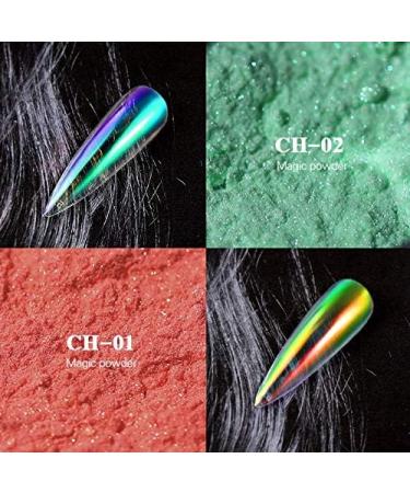 0.2g Glace Transparent Poudre Poudre Magique Poudre Nail Art Glitter Nail Art Poudre Nail Art D corations Miroir Effet De Sir ne Gel UV Couleur Holographique CH-02 - Buy Online on GoSupps.com