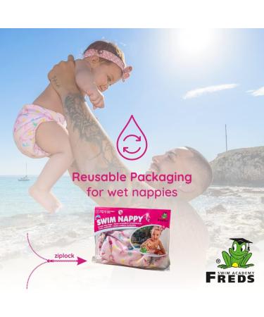 Buy Freds Swim Academy Reusable Swimming Diaper - Soft Adjustable Swim Nappy for Babies (Pink Size 2) - International Shipping Available - Buy Online on GoSupps.com