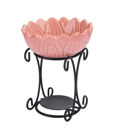 Ceramic Candle Oil Burner - Indoor Aroma Furnace for Essential Oil & Incense (Pink) | Best Aromatherapy Accessory - Buy Online on GoSupps.com