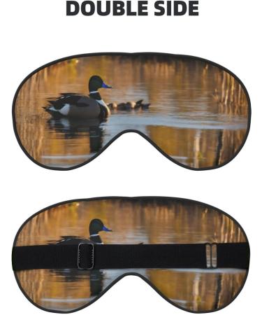 Loon Nature Bird Print Sleep Eye Mask - Soft Eyeshade for Travel & Naps | Unisex Black Eye Cover - Buy Online on GoSupps.com