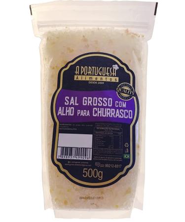 A Portuguesa Brazilian Seasoning Salt & Garlic for BBQ 17.63oz - Tempero Sal Grosso E Alho Para Churrasco