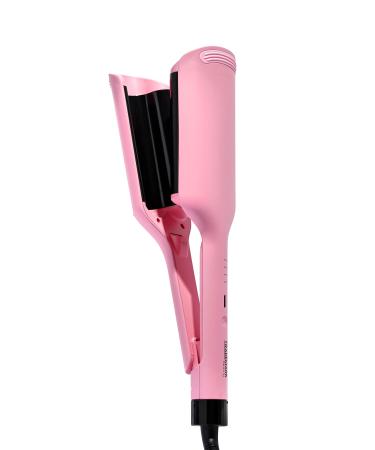 Trademark Beauty Babe Waves X 2 Barrel Curling Iron Hair Waver, 1.25" Quick Heat, Adjustable Temperature Hair Curler, Perfect Beach Waver, Hair Styling Tools, Pink 1.25 Inch (2 Barrel Pink)
