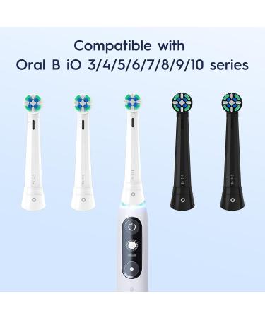Replacement Heads for Oral B iO Electric Toothbrush | Compatible with iO Series 10/9/8/7/6/5/4/3 - Black & White - Buy Online on GoSupps.com
