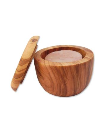 DOM olive wood jar with lid - for shaving soap
