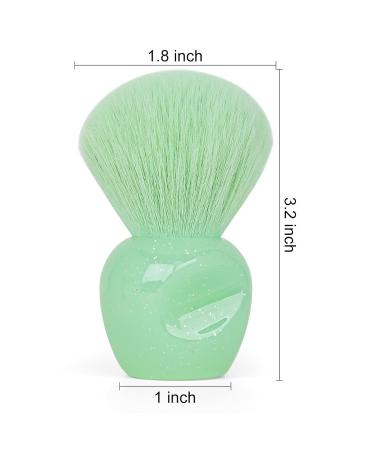 Buy Premium Synthetic Mini Apple Shape Makeup Brushes - Kabuki Blush Foundation & Nail Powder Brush in Fruit Green - Buy Online on GoSupps.com