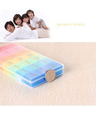 Weekly Pill Organizer - 3 Times a Day Small Pill Box for Vitamins Fish Oils & Supplements - 7 Day Med Case - Buy Online on GoSupps.com