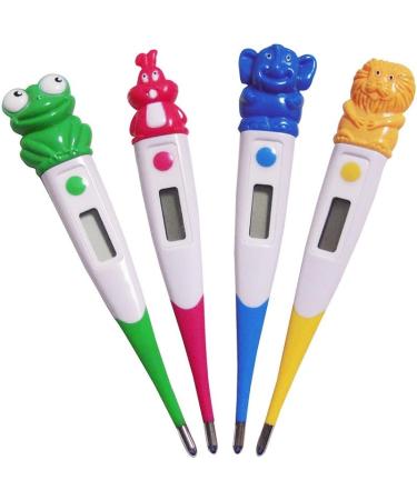 Child-Friendly Animal Themed Digital Pediatric Thermometer Pack of 4 by Clinical Guard - Buy Online on GoSupps.com