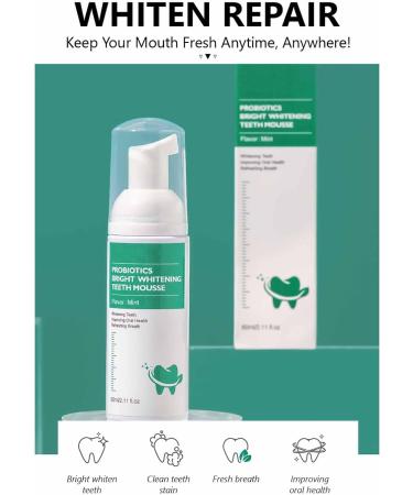 Probiotics Teeth Whitening Mousse - Herbal Brightening Oral Repair Foam & Mouthwash for Radiant Smile | Lenaro 1PCS - Buy Online on GoSupps.com