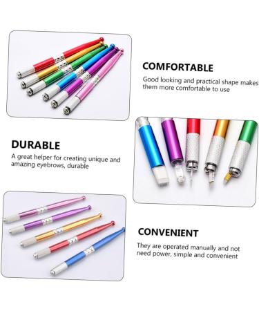 FOMIYES Microblading Pen 12 pcs Stainless Permanent Steel Professional Pencil Eyebrow Manual Makeup Pen for Embroidered - Buy Online on GoSupps.com