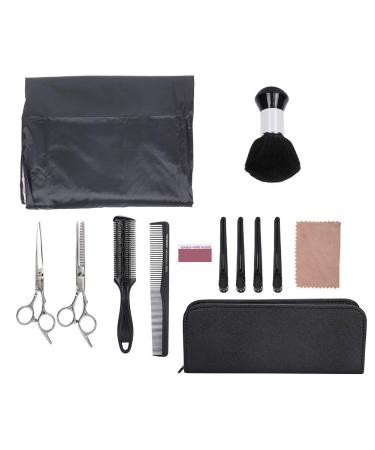 YAOGOHUA Professional Hairdressing Tool Set Flat Thinning Scissors Apron Hair Cutting Comb Brush