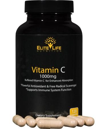High-Potency Non-Acidic Vitamin C 1000mg with Bioflavonoids - 120 Vegan Capsules - Immune System Support - Buy Online on GoSupps.com
