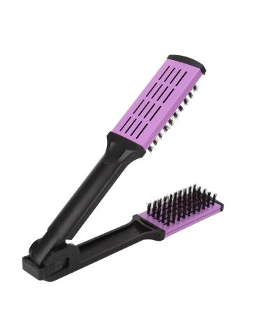 Straightening Comb Double Sided Brush Comb Clamp Prevent Static Splint Comb Hairdressing Tool for Smoothing and Straight Hair Styles Ergonomic Handle