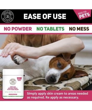First Aid Antibacterial Itchy Skin Cream with SPF 50 | Natural Essential Oil | Maintains Cracked Itchy Skin | Lick Safe Non-Toxic Non-Irritant | Highly Absorbent Sun Cream for Dogs 100ml - Buy Online on GoSupps.com