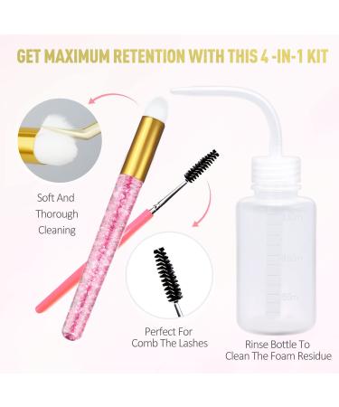 EMEDA Lash Shampoo 60ml - Oil-Free Foam Cleanser for Eyelash Extensions | Eyelash Extension Cleanser Kit with Brush for Home & Salon Use - Buy Online on GoSupps.com