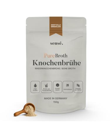 sens . Organic Wild Cow Bone Broth Powder 150g - Collagen Type 1 2 & 3 | Supports Joints Gut & Skin | High Protein | Leaky Gut Ket