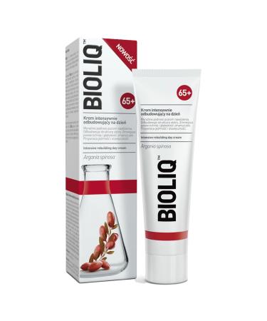 Bioliq - 65+ Intensive Rebuilding Day Cream - Hydrating, Firming, Wrinkle-Reducing Cream with Hyaluronic Acid & Argan Oil for Mature Skin - 50 ml
