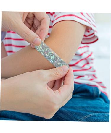 10pcs Glitter Heart Bandages for Kids - Cute Fabric Dressing Patches for Wounds | International Shipping - Buy Online on GoSupps.com
