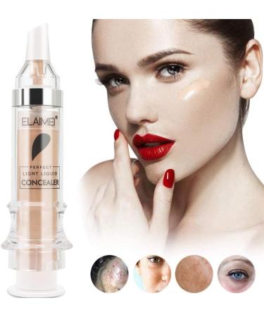 2 Packs Waterproof Full Coverage Concealer Smooth Matte Flawless Creamy Liquid Foundation Corrector Makeup Kit for Face Eye Dark Circles Spot Acne Scar Cover (Natural+Lvory) - Buy Online on GoSupps.com