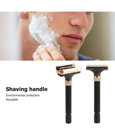 Metal Safety Razor Replacement Handle - Long Reusable Double-Sided Shaving Handle for Men & Women - Sleek Black Design - Buy Online on GoSupps.com
