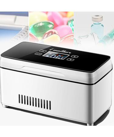 SKIHOT Portable Insulin Cooler Travel Box Low Noise USB Mini Medicine Refrigerator High Efficiency Refrigeration with Alarm System One-Button Operation Easy to Use 1battery