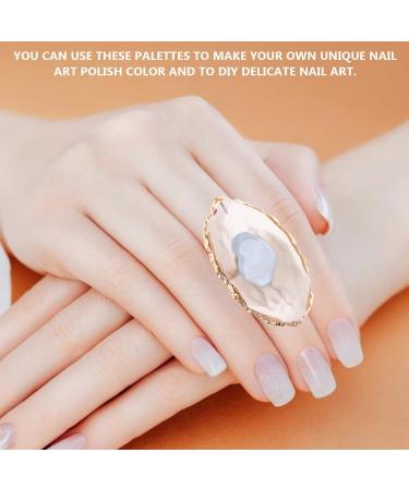 Ipetboom 30 Pcs Ring Palette for Nail Polish Mixing | Hybrid Nail Polish & Stamping Gel Palettes | Premium Resin Agate Design | International Shipping Available - Buy Online on GoSupps.com