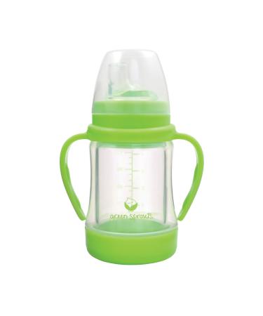 Green Sprouts Glass Sip & Straw Cup 4 Ounce Green 4oz