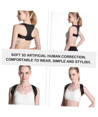 GLEAVI Adjustable Posture Brace - Hunchback Support Strap for Men & Women | Breathable Fabric 25x27cm Black - Buy Online on GoSupps.com