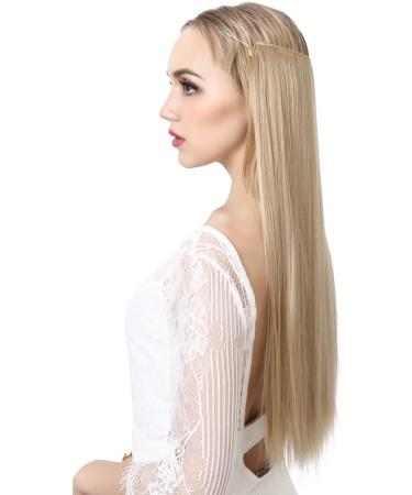 Natural wig piece one piece long straight hair high temperature silk fish line hair extension piece chenghuax (Color : 4T27 Size : 16) - Buy Online on GoSupps.com