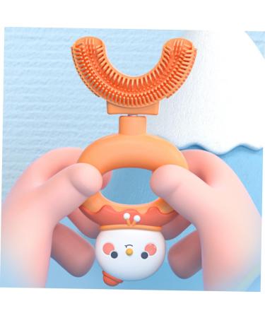 U-Shaped Silicone Toothbrush for Children | Healeeved | Dustproof & Safe | Smallkind 11x7cm Orange - Buy Online on GoSupps.com