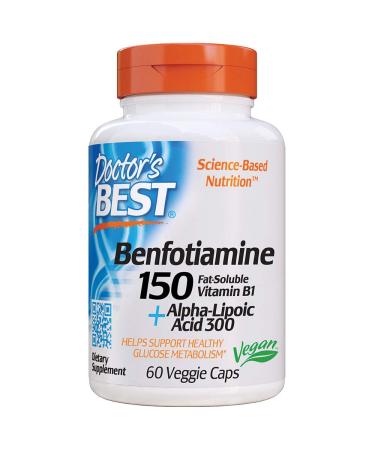 Doctor's Best Benfotiamine 150 + Alpha-Lipoic Acid 300 60 Veggie Caps - Buy Online on GoSupps.com