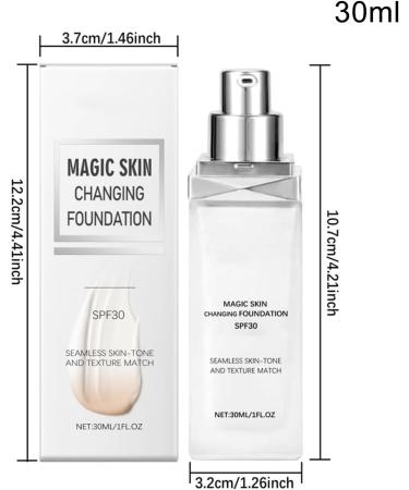 yybng Color Changing Liquid Foundation 30 ml Color Changing Liquid Foundation SPF 30 Moisturizing Natural Coverage Light for Daily Use - Buy Online on GoSupps.com