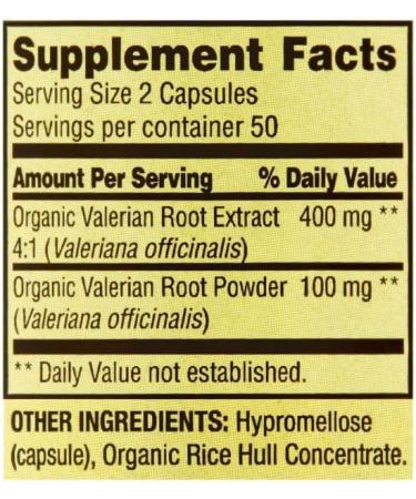 Generic Spring Valley Valerian Root 500mg Vegan Capsules (Valeriana officinalis) - Dietary Supplement for Sleep Support* + Includes DRI Store Sticker (Pack of 1-100 Count) - Buy Online on GoSupps.com