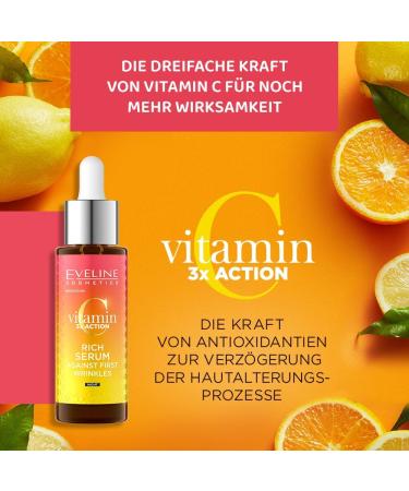 Eveline Cosmetics Vitamin C 3x Action rich serum for the first wrinkles - Buy Online on GoSupps.com