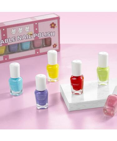Set of 6 water-based nail polishes: Safe gel set for cuticles - Non-toxic - Nail polish collection | Creative beauty kit for children - Buy Online on GoSupps.com