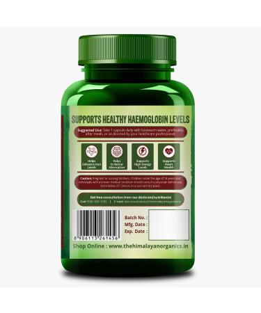 Plant Based Iron Supplement with Folate | Boost Energy (90 Capsules) - Buy Online on GoSupps.com