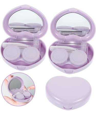 Ultechnovo Travel Lens Container Case with Tweezers - Violet Halloween Design Perfect for Storing Contact Lenses - Compact & Convenient 7.2x5.8x2cm - Buy Online on GoSupps.com