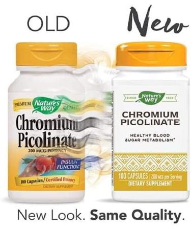 Nature's Way Chromium Picolinate 100 Cap - Supports Healthy Blood Sugar Levels - Buy Online on GoSupps.com