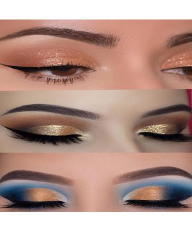 Glitter Eyeshadow Palette Makeup Set 4 Colors Shimmer Eyeshadow Palette Gold Eyeshadow Highly Pigmented Long Lasting Waterproof Sweatproof Professional Nude Eyeshadow Palette Make Up Palettes for Women Warm Natural Neutral Smokey Eye Eyeshadow Palette (1# - Buy Online on GoSupps.com